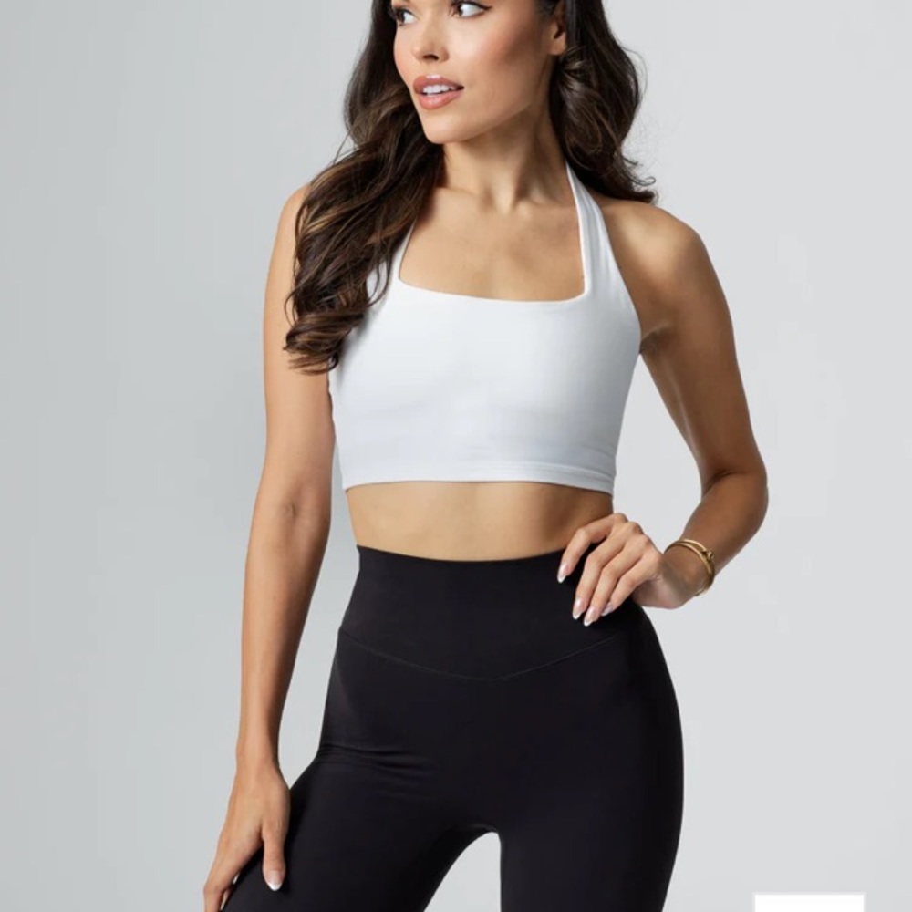 Buffbunny Revolution Halter Bra - white (size medium); Brand new with tags